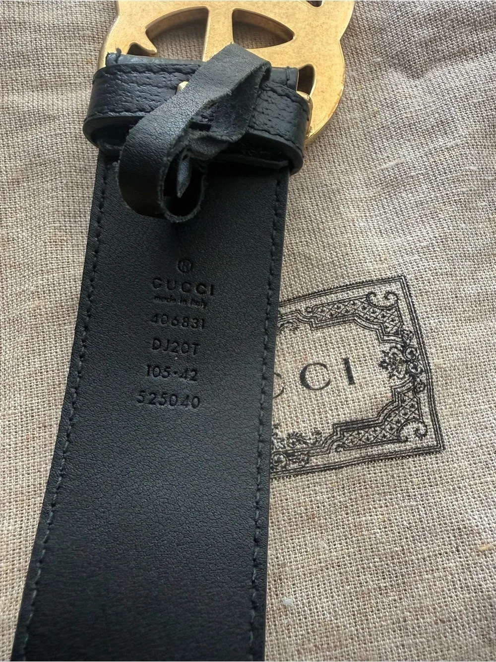 Gucci black leather